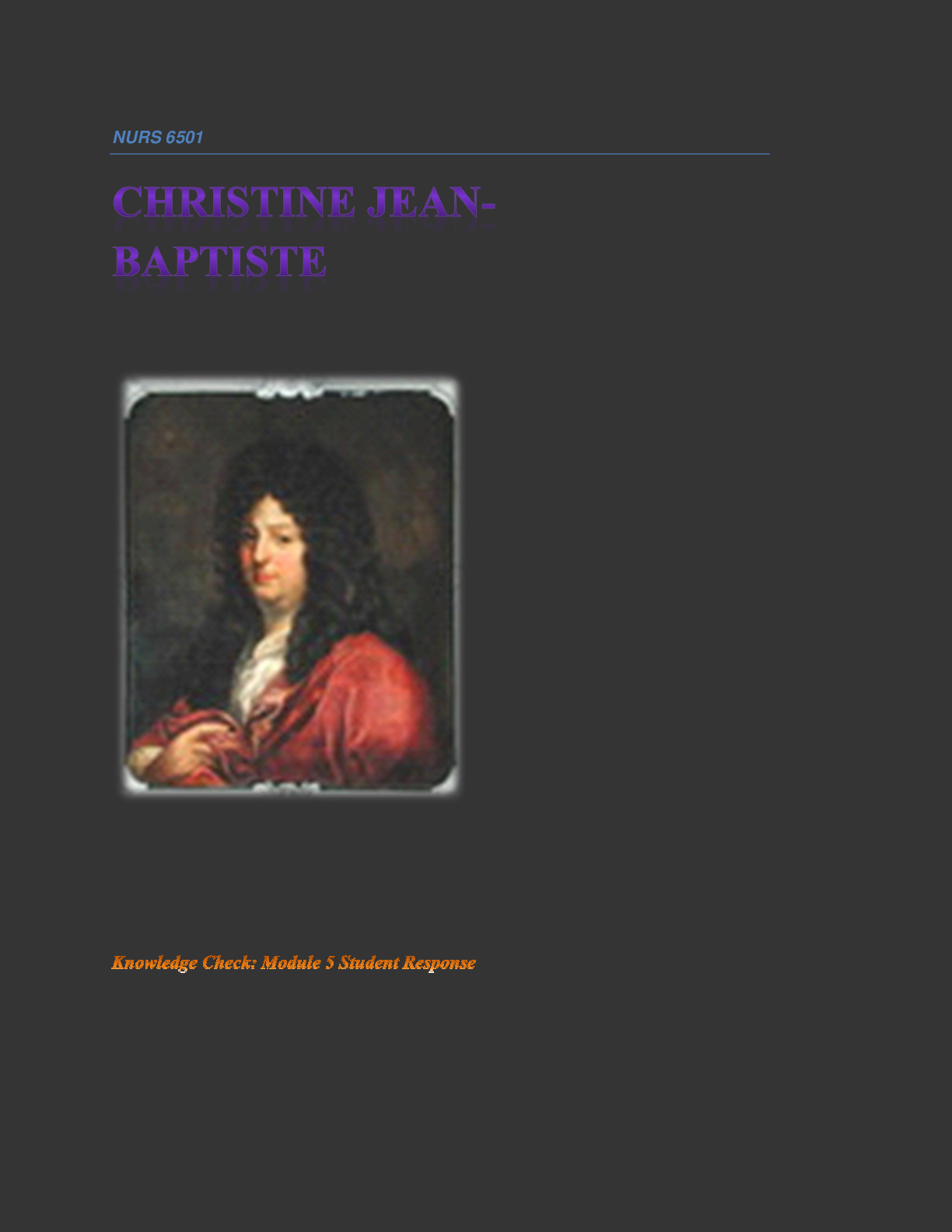 Preview image of knowledge check for module 5 document